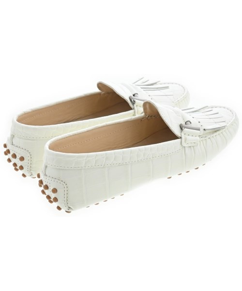 TOD'S（トッズ）モカシン/デッキシューズ 白 サイズ:EU36 1/2(23cm位) レディース/2200666573063
