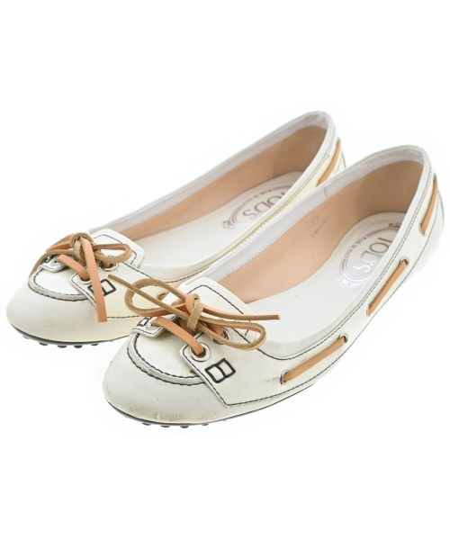 TOD'S(トッズ)バレエシューズ/オペラシューズ 白 サイズ:EU37(23.5cm位)/2200683237047