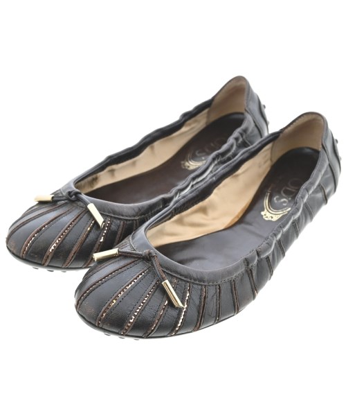 TOD'S(トッズ)バレエシューズ/オペラシューズ 茶 サイズ:EU37 1/2(24cm位)/2200683237054