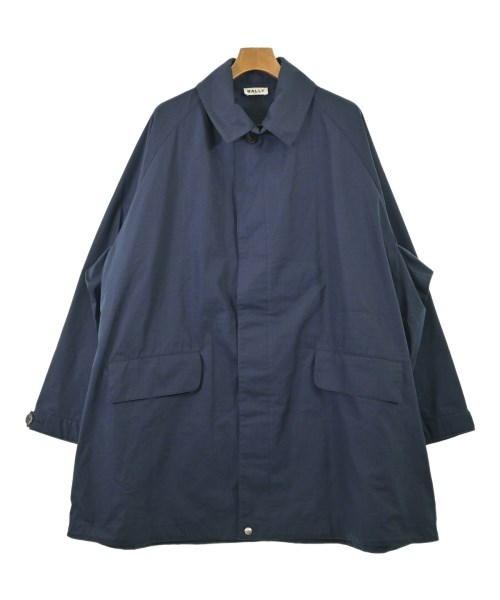 BALLY(バリー)ステンカラーコート 紺 サイズ:48(L位)/2200697875013