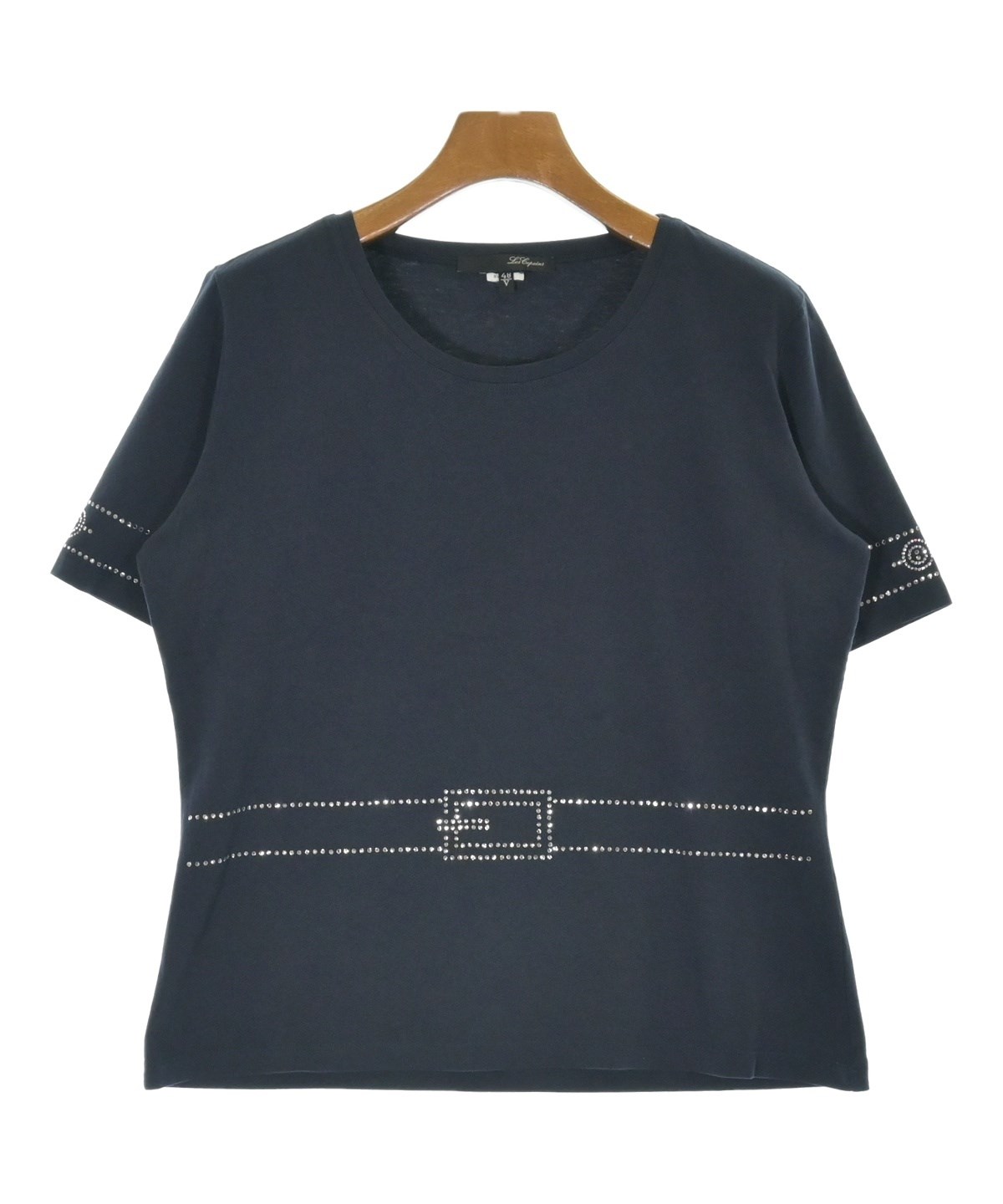 Ｌｅｓ　　Ｃａｐａｉｎｓのブラウス（Ｓ）新品タグ付き　イタリア製 !。 LES COPAINS（レコパン）Tシャツ・カットソー 紺 サイズ:48(XXL位