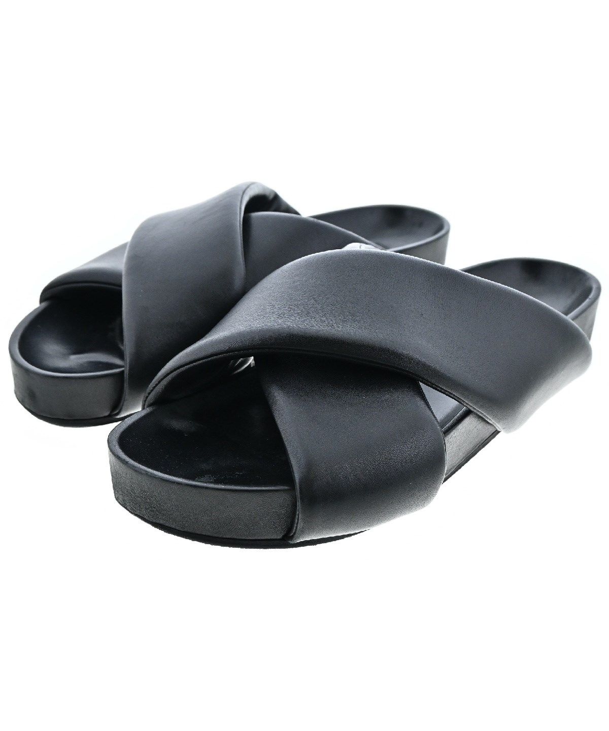 JIL SANDER（ジルサンダー）サンダル 黒 サイズ:-(25.5cm位