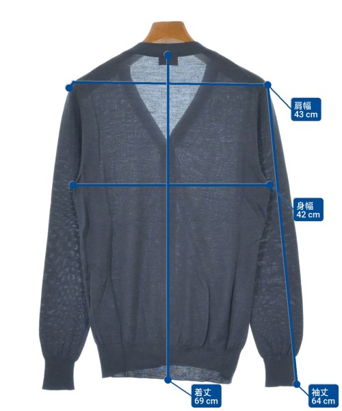 JIL SANDER（ジルサンダー）カーディガン 青 サイズ:44(S位) メンズ/2200619041052