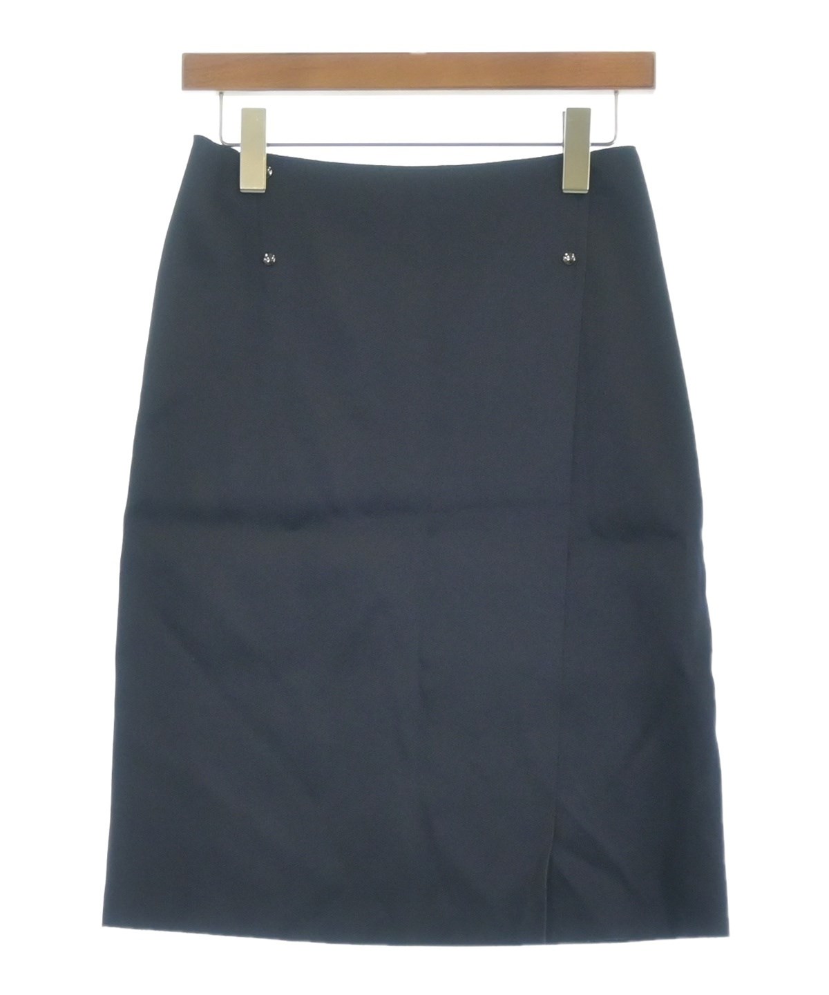 JIL SANDER（ジルサンダー）ひざ丈スカート 紺 サイズ:32(M位