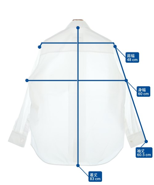 JIL SANDER（ジルサンダー）カジュアルシャツ 白 サイズ:38(S位) メンズ/2200635398024