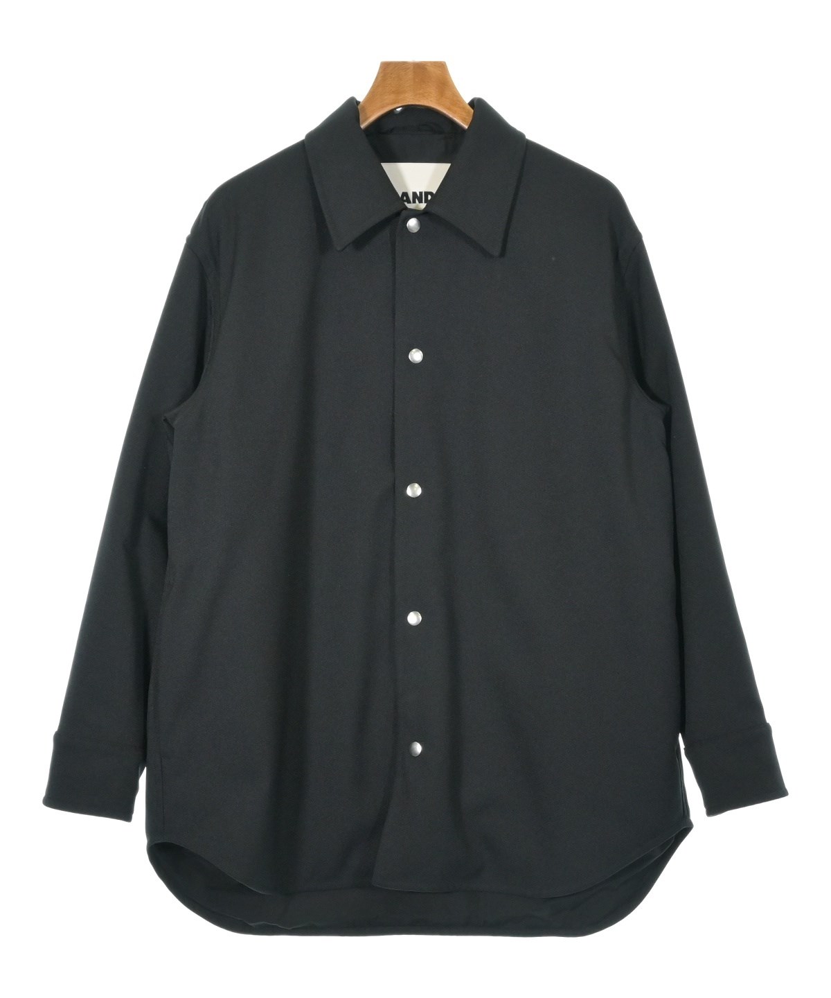 JIL SANDER（ジルサンダー）カジュアルシャツ 黒 サイズ:46(XL位