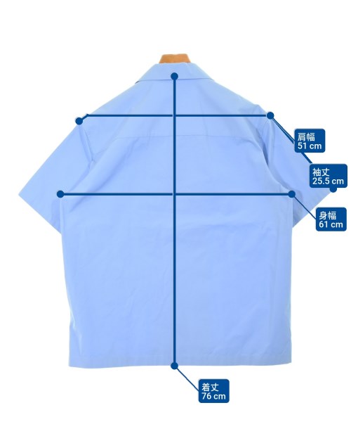 JIL SANDER（ジルサンダー）カジュアルシャツ 青 サイズ:39(M位) メンズ/2200636952010