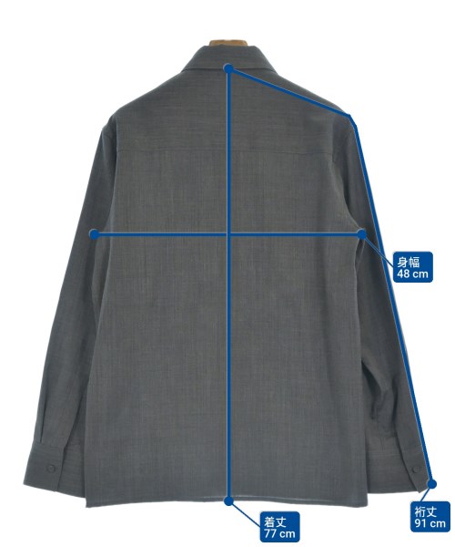 JIL SANDER（ジルサンダー）カジュアルシャツ グレー サイズ:39(M位) メンズ/2200638471069