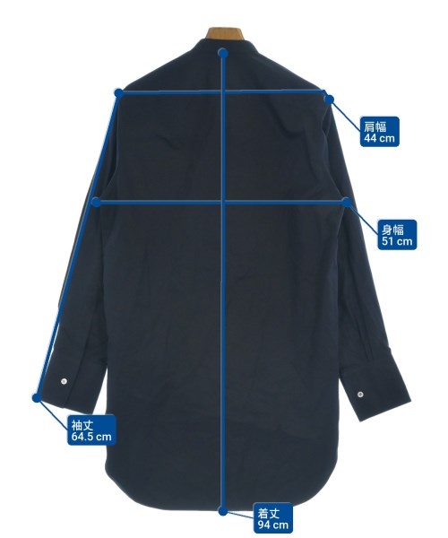 JIL SANDER（ジルサンダー）カジュアルシャツ 紺 サイズ:38(S位) メンズ/2200638471083