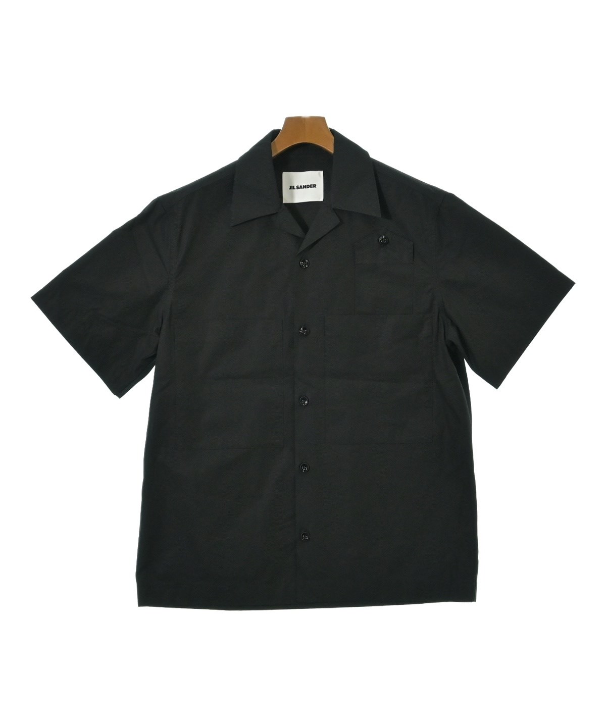 JIL SANDER ジルサンダー カジュアルシャツ M 黒 【古着】【中古】【送料無料】 JIL SANDER（ジルサンダー）カジュアルシャツ 黒 サイズ:46(XL位