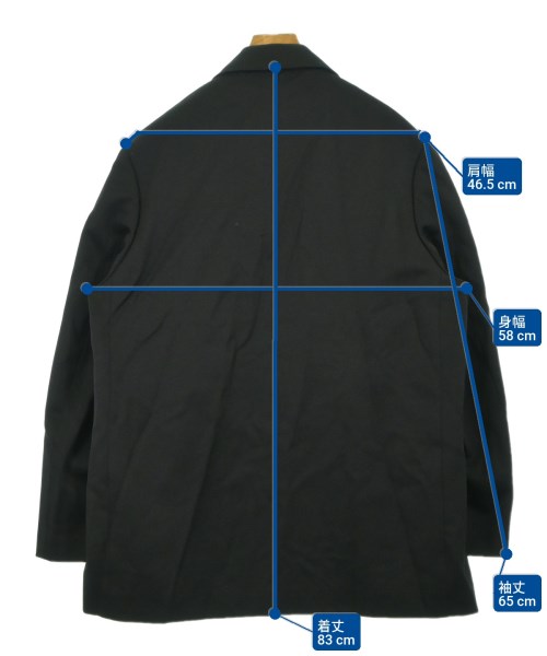 JIL SANDER（ジルサンダー）カジュアルジャケット 黒 サイズ:46(M位) メンズ/2200640684044