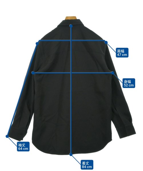 JIL SANDER（ジルサンダー）カジュアルシャツ 黒 サイズ:40(L位) メンズ/2200640684099