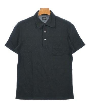 JIL SANDER ボーダー 半袖ポロシャツ M ブラック グレー JIL SANDER（ジルサンダー）ポロシャツ 黒 サイズ:-(XS位) メンズ