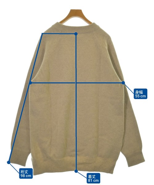 JIL SANDER（ジルサンダー）ニット・セーター ベージュ サイズ:48(L位) メンズ/2200640715274