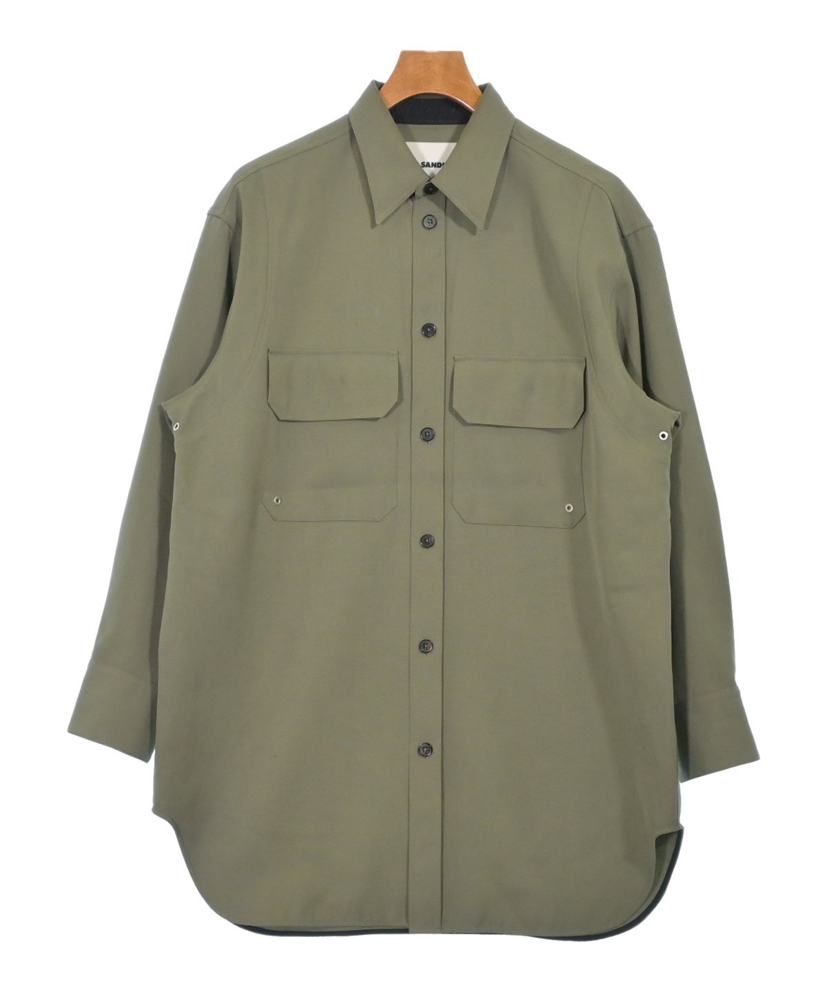 JIL SANDER カーキシャツ JIL SANDER（ジルサンダー）カジュアルシャツ カーキ サイズ:40(L位
