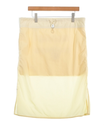 【受注生産品】 JIL SANDER（ジルサンダー）ひざ丈スカート サイズ:36(XS位 黄 クラフト・布製品