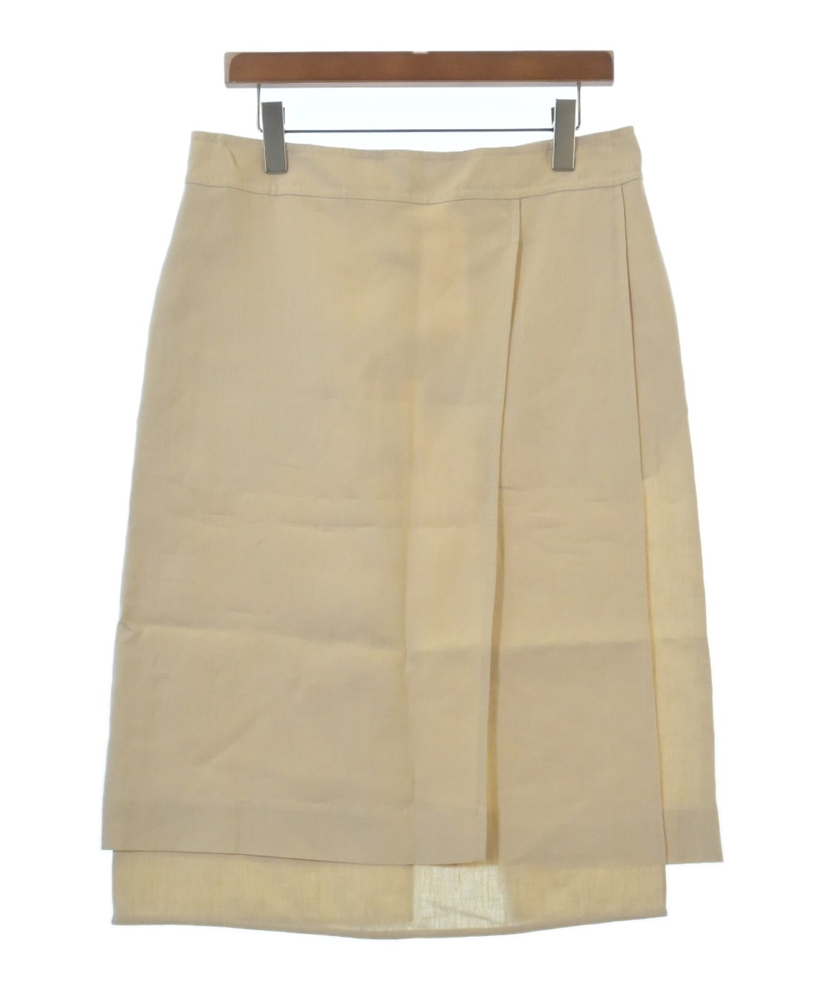 JIL SANDER ベージュ プリーツスカート ひざ丈 JIL SANDER（ジルサンダー）ひざ丈スカート ベージュ サイズ:40