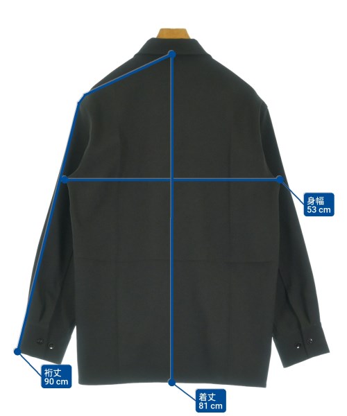 JIL SANDER（ジルサンダー）カジュアルシャツ 黒 サイズ:39(M位) メンズ/2200627376023