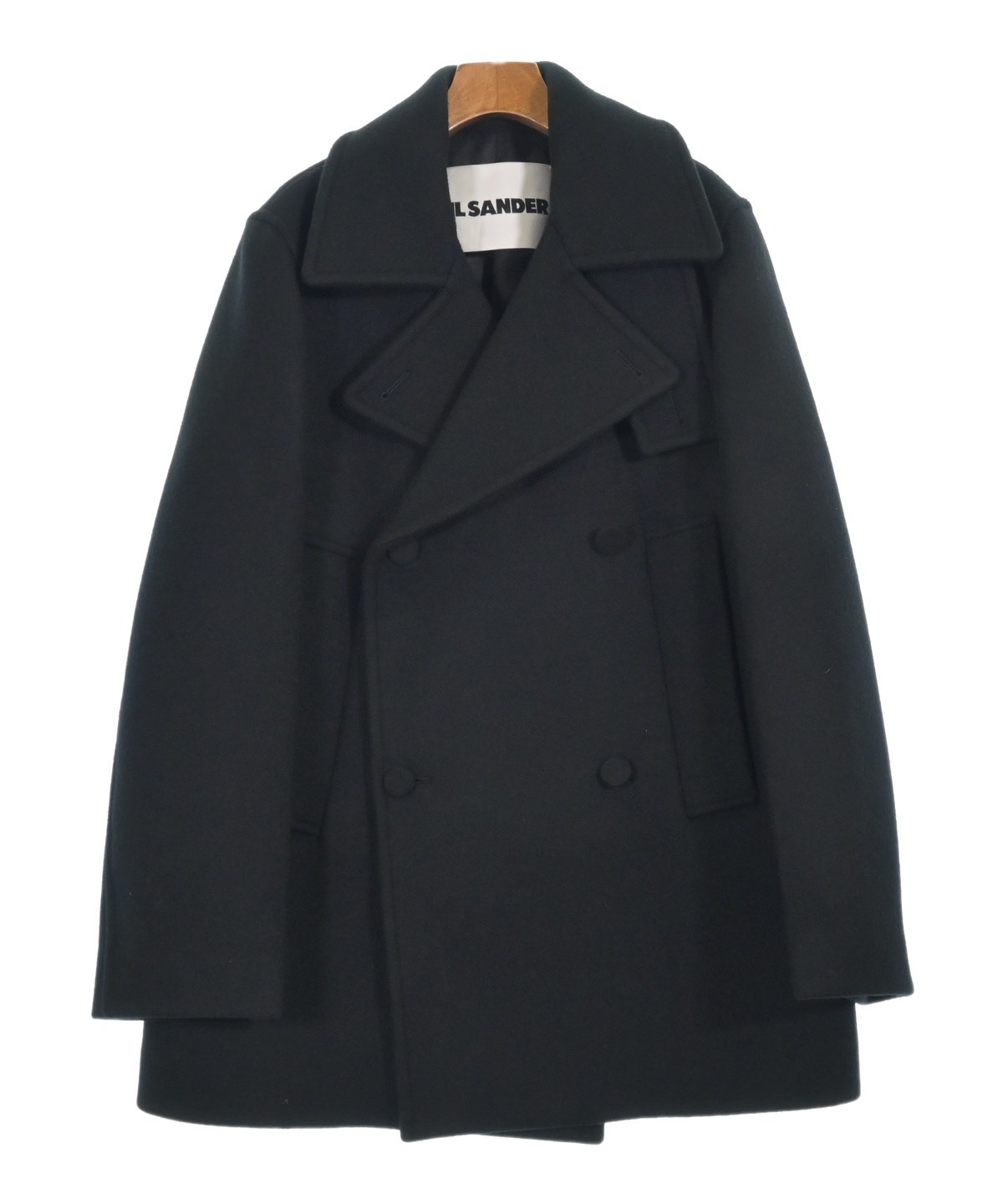 JIL SANDER（ジルサンダー）ピーコート 黒 サイズ:46(M位) メンズ