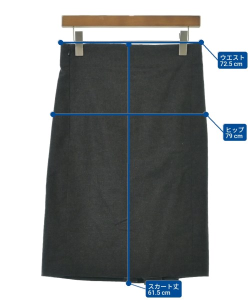 JIL SANDER（ジルサンダー）ひざ丈スカート グレー サイズ:38(S位) レディース/2200630156018