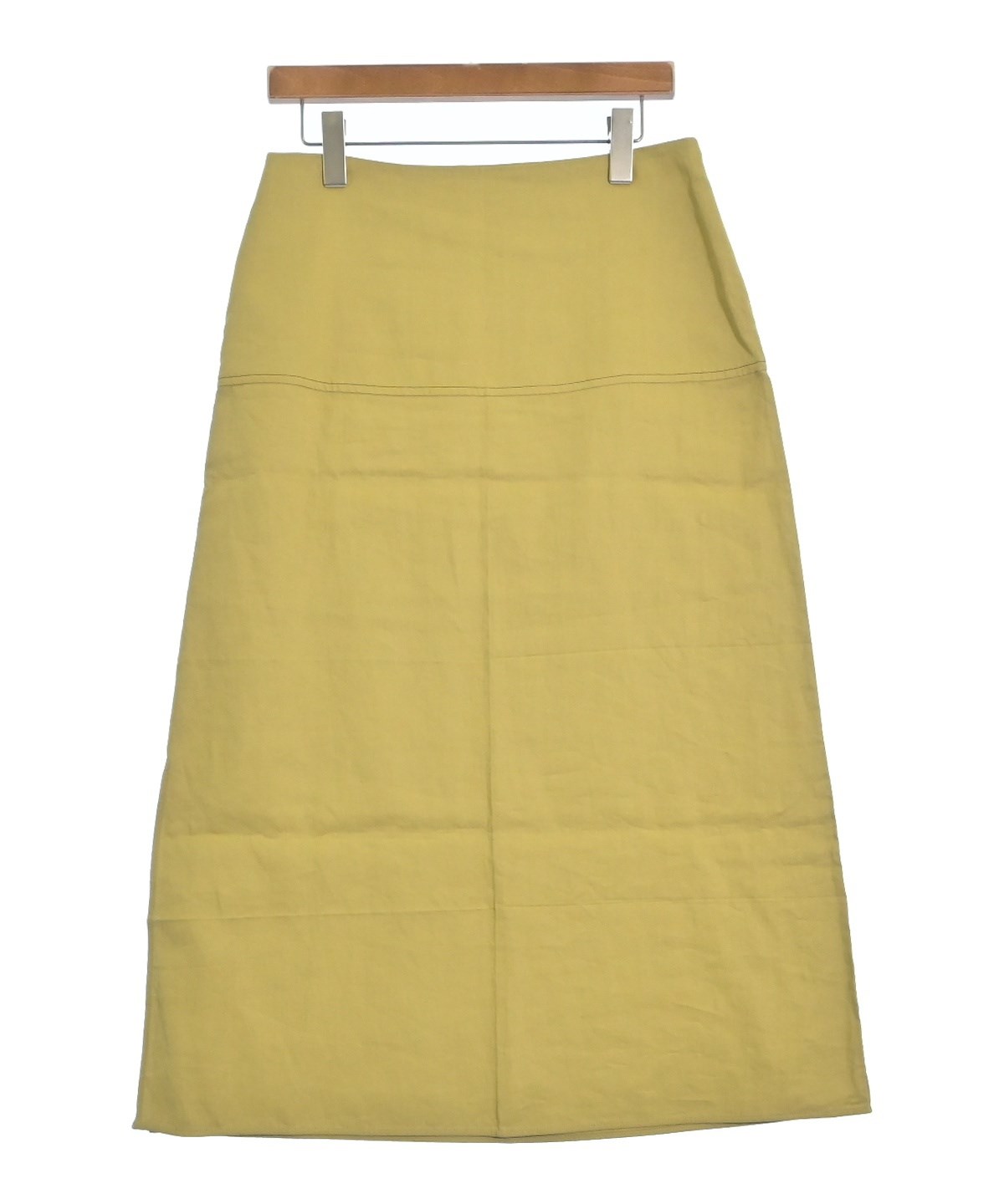 JIL SANDER（ジルサンダー）ロング・マキシ丈スカート 黄 サイズ:36(XS