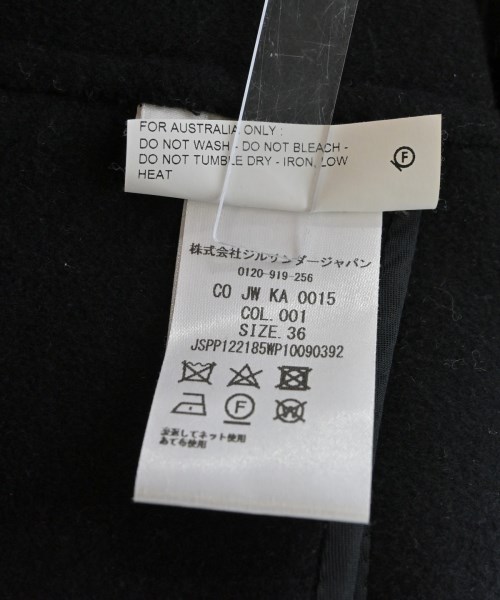 JIL SANDER（ジルサンダー）チェスターコート 黒 サイズ:36(XS位) レディース/2200633079017