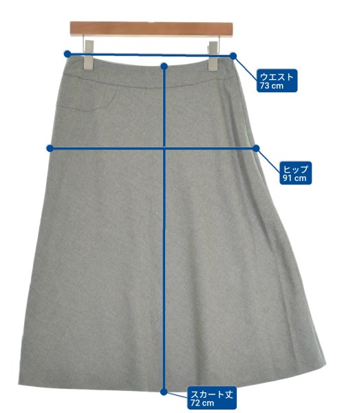 JIL SANDER（ジルサンダー）ロング・マキシ丈スカート グレー サイズ:36(XS位) レディース/2200607986013
