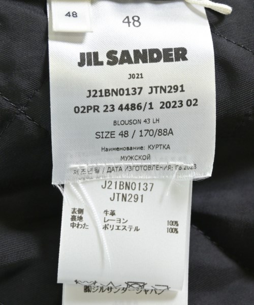 JIL SANDER（ジルサンダー）ライダース 黒 サイズ:48(L位) メンズ/2200601447053