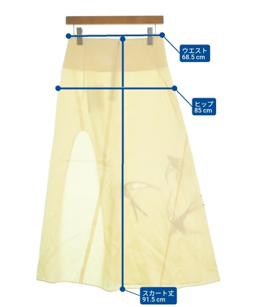 JIL SANDER（ジルサンダー）ロング・マキシ丈スカート ベージュ サイズ:36(XS位) レディース/2200603000089
