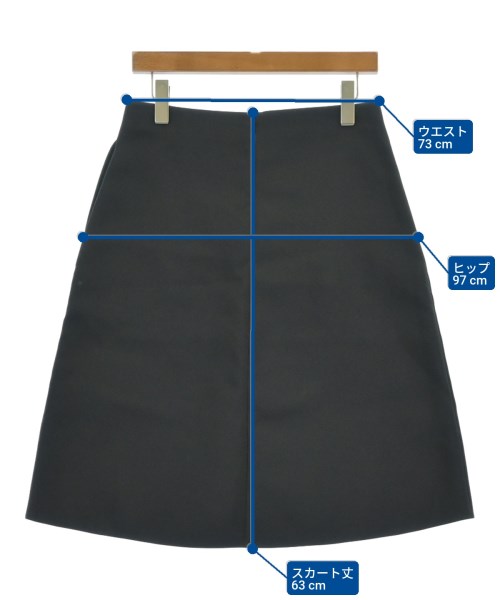 JIL SANDER（ジルサンダー）ひざ丈スカート 黒 サイズ:34(XXS位) レディース/2200603407048