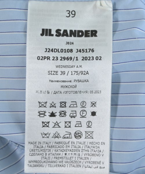 JIL SANDER（ジルサンダー）カジュアルシャツ 青 サイズ:39(M位) メンズ/2200609258033