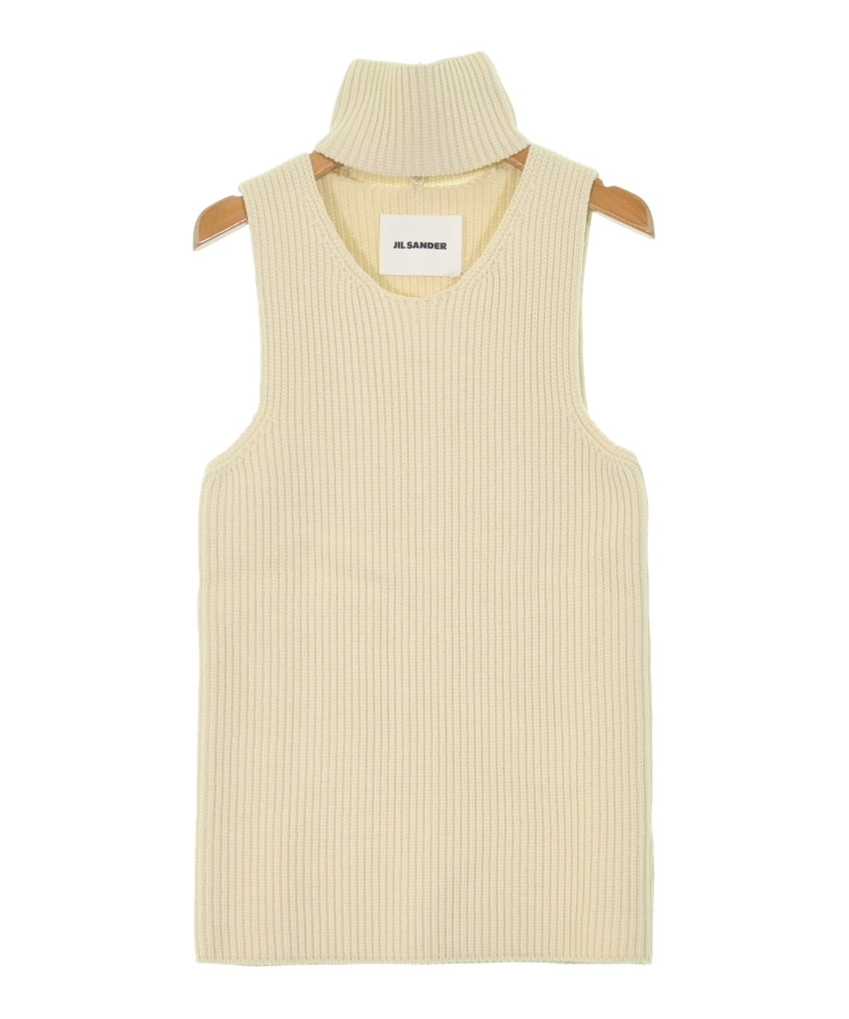 JIL SANDER（ジルサンダー）ベスト 白 サイズ:34(XXS位) レディース