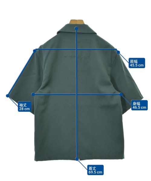 JIL SANDER（ジルサンダー）カジュアルシャツ 緑 サイズ:46(S位) メンズ/2200671837044