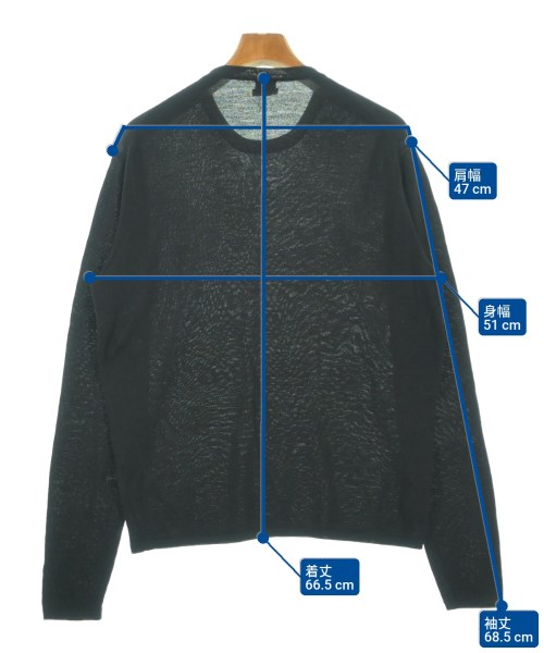 JIL SANDER（ジルサンダー）ニット・セーター 黒 サイズ:52(XXL位) メンズ/2200675473101