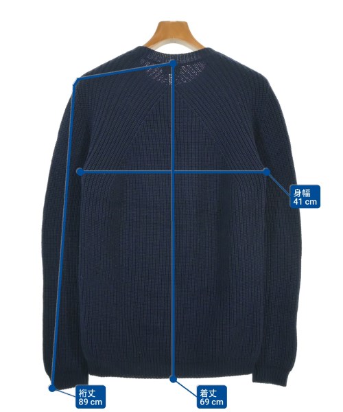 JIL SANDER（ジルサンダー）ニット・セーター 紺 サイズ:44(S位) メンズ/2200672342134