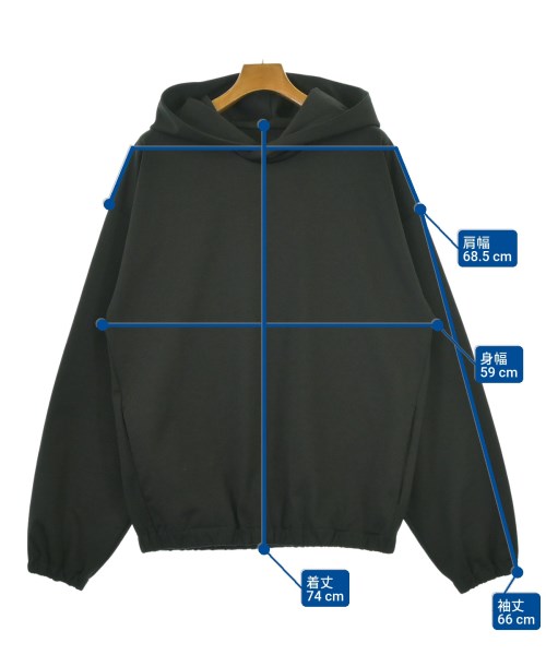 JIL SANDER（ジルサンダー）パーカー 黒 サイズ:48(L位) メンズ/2200678500033