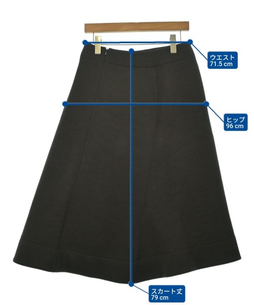 JIL SANDER（ジルサンダー）ロング・マキシ丈スカート 茶 サイズ:34(XXS位) レディース/2200678919019
