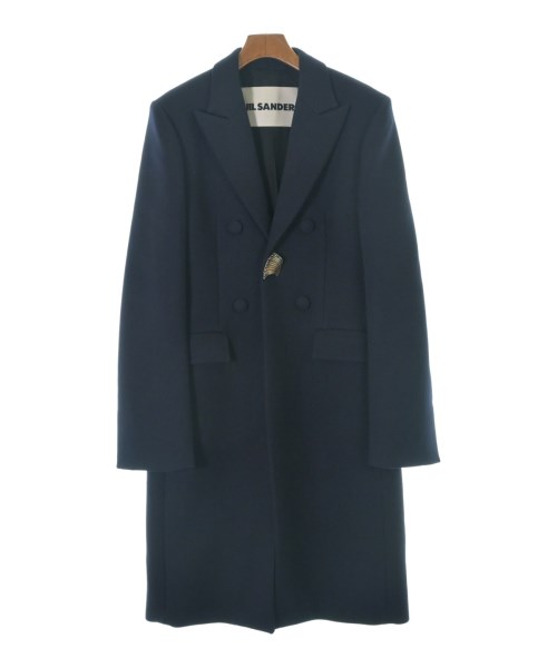 JIL SANDER(ジルサンダー)チェスターコート 紺 サイズ:34(XXS位)/2200679613046