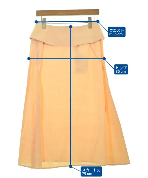 JIL SANDER（ジルサンダー）ロング・マキシ丈スカート オレンジ サイズ:36(XS位) レディース/2200681336018