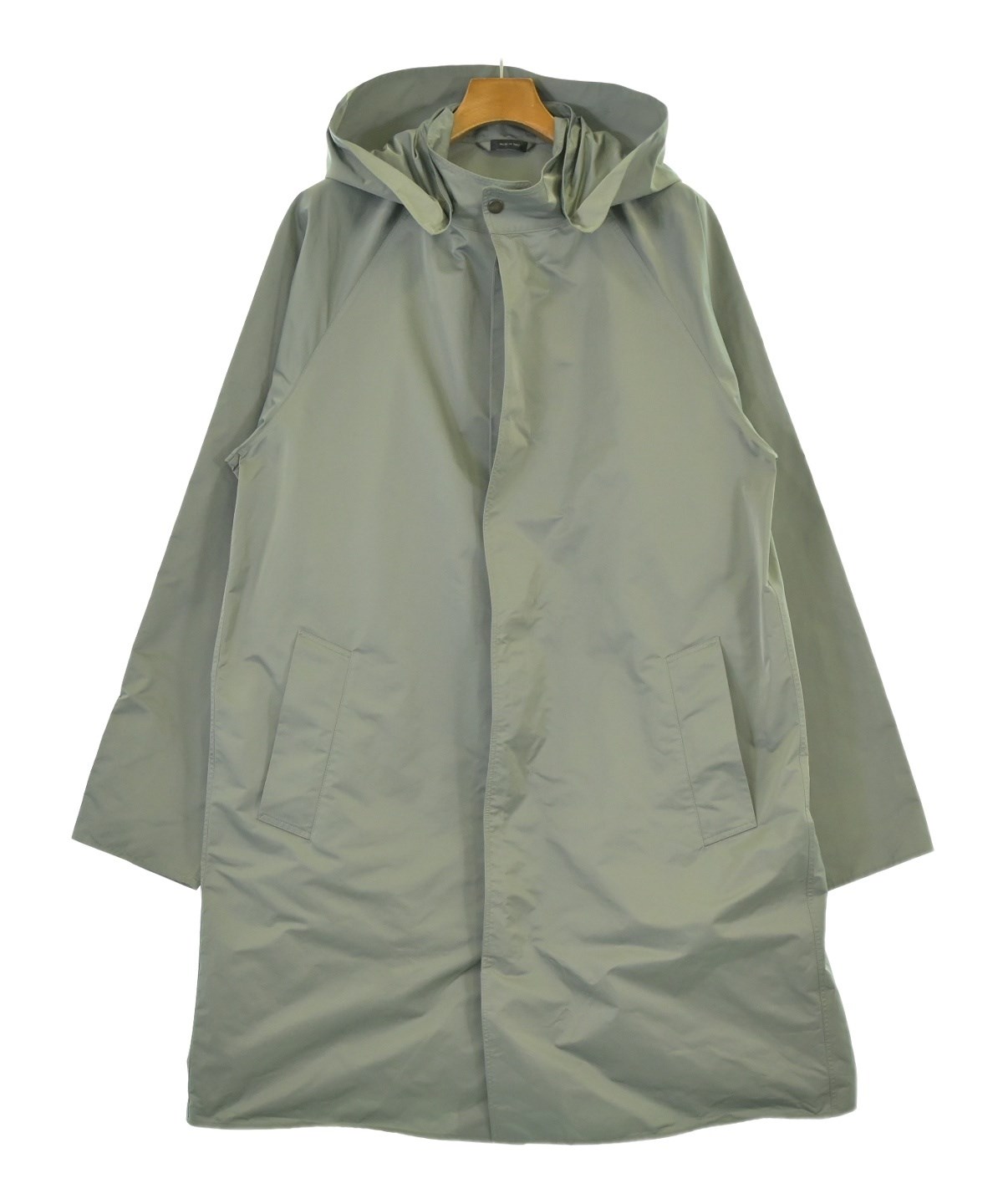 JIL SANDER フード付きロングコート ライムグリーン JIL SANDER（ジルサンダー）ステンカラーコート グレー サイズ:50(XL位