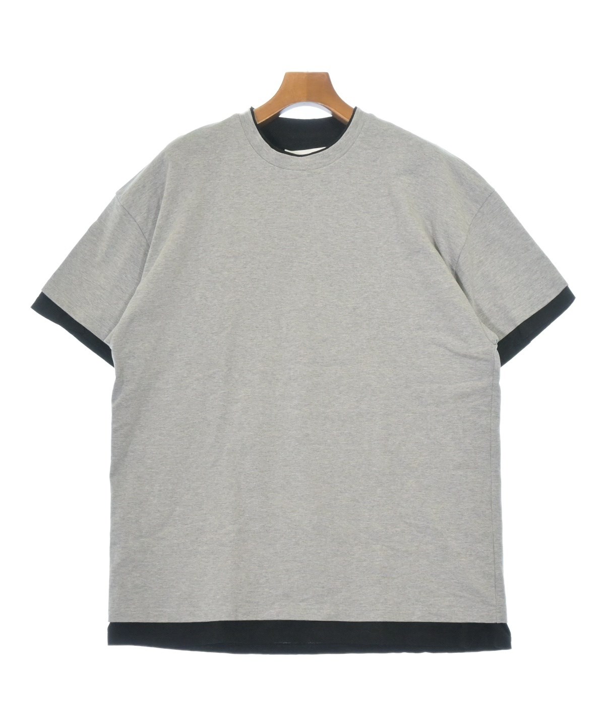 美品【JIL SANDER】ライトグレー/Tシャツ JIL SANDER（ジルサンダー）Tシャツ・カットソー グレー サイズ:48(L位