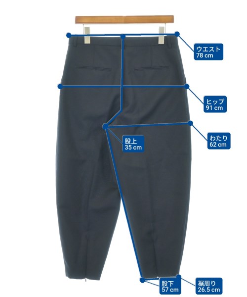 JIL SANDER（ジルサンダー）クロップドパンツ 紺 サイズ:34(XXS位) レディース/2200682134170