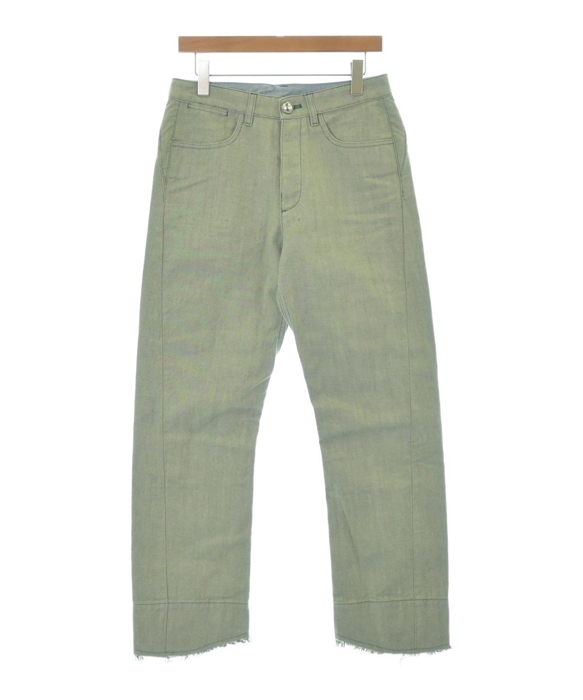 JIL SANDER デヴォレ加工　ライトグリーン ハイネック 半袖　緑　34 JIL SANDER（ジルサンダー）デニムパンツ 緑 サイズ:32(XXS位