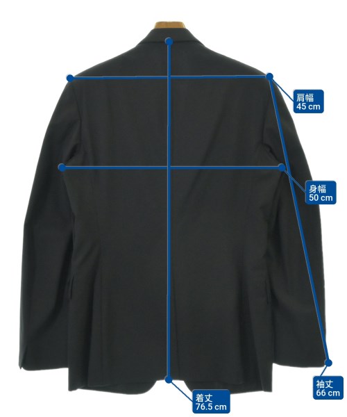 JIL SANDER（ジルサンダー）テーラードジャケット 黒 サイズ:50(XL位) メンズ/2200695744052