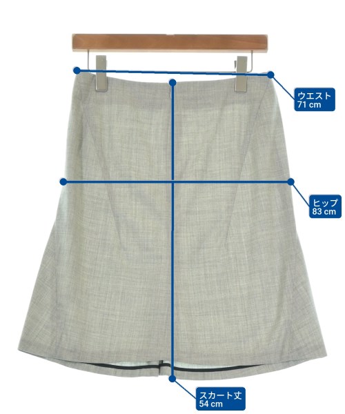 JIL SANDER（ジルサンダー）ひざ丈スカート グレー サイズ:34(XXS位) レディース/2200697701381