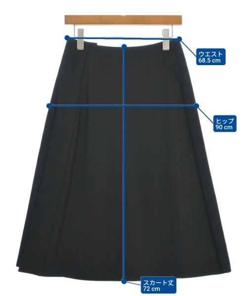 JIL SANDER（ジルサンダー）ひざ丈スカート 黒 サイズ:32(M位) レディース/2200698060142