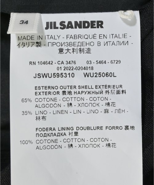 JIL SANDER（ジルサンダー）カジュアルシャツ 黒 サイズ:34(S位) レディース/2200698077010