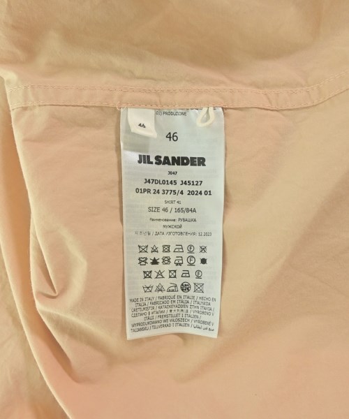JIL SANDER（ジルサンダー）カジュアルシャツ ピンク サイズ:46(M位) メンズ/2200694364046