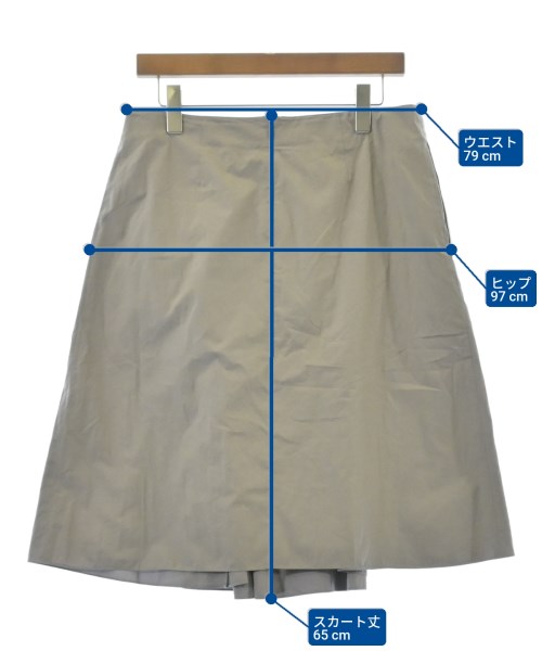 JIL SANDER（ジルサンダー）ひざ丈スカート グレー サイズ:40(M位) レディース/2200697237019