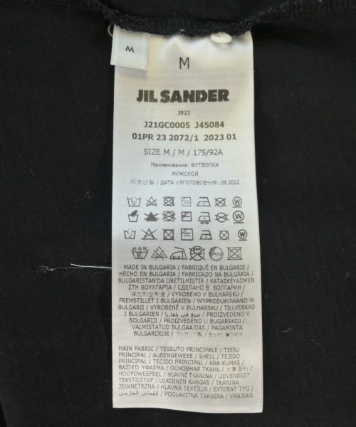 JIL SANDER（ジルサンダー）Tシャツ・カットソー 黒 サイズ:M メンズ/2200698164246